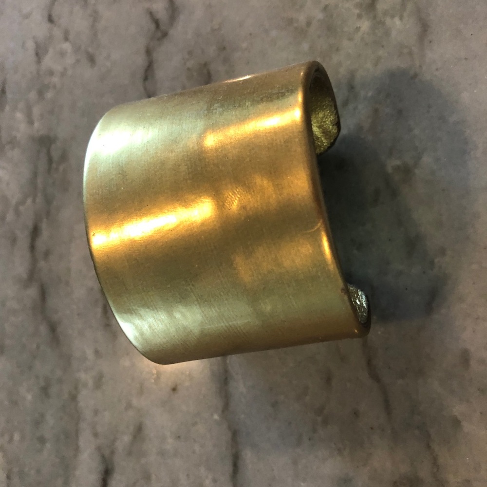 Ted Rossi Gold Leather Cuff